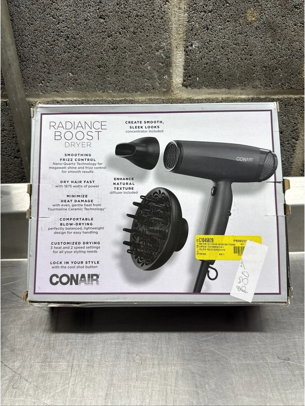 Radiance Boost Charcoal Gray Hair Dryer